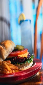 Steam-Fried Burger & Fries